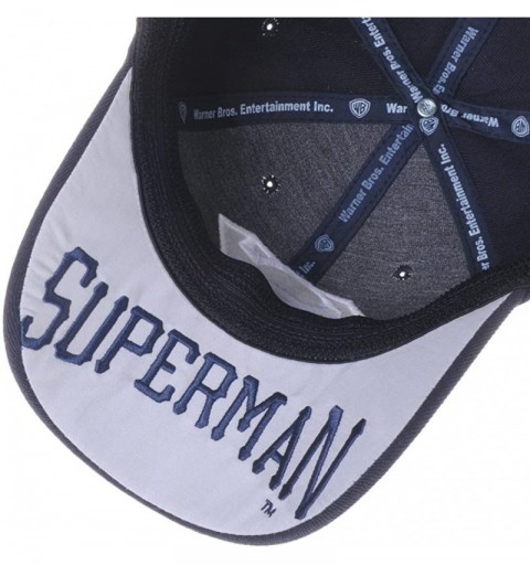 Baseball Caps Superman Shield Embroidery Baseball Cap AC3260 - Navywhite - CJ12GZ1L8HX $23.51