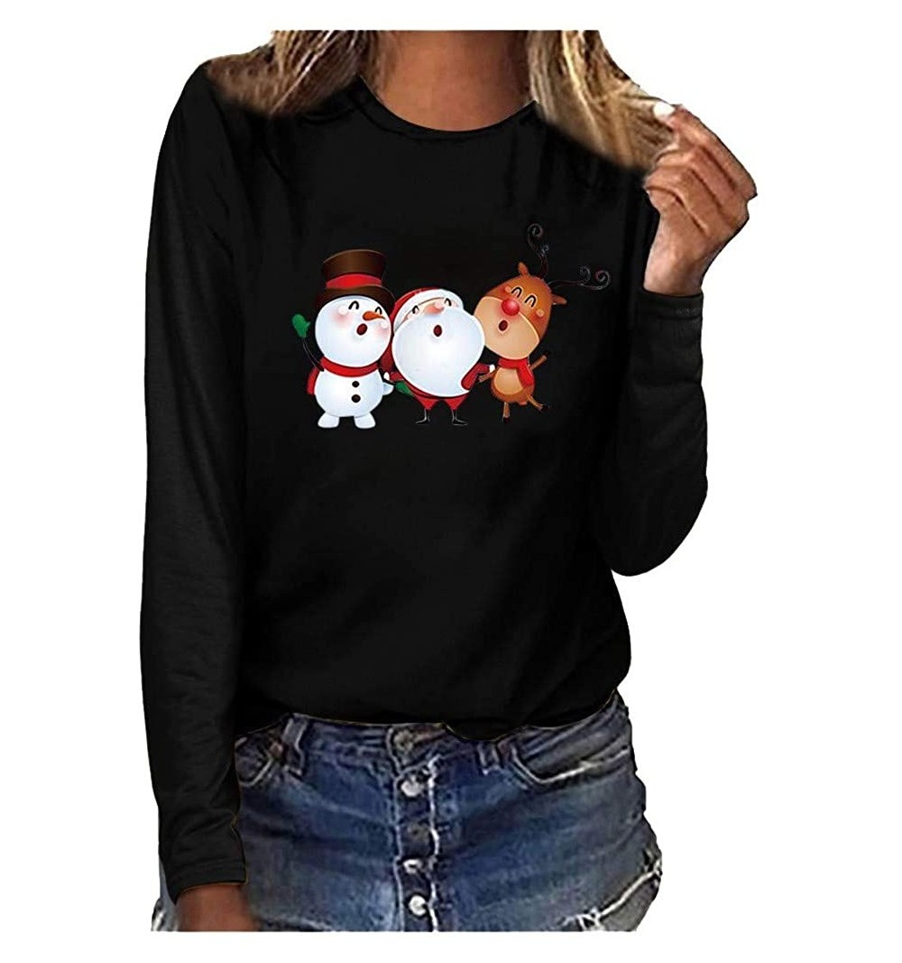 Cold Weather Headbands Womens Christmas Snowman Pullover - H - CT18AE7U547 $9.11