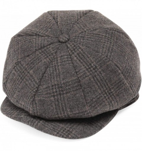 Newsboy Caps Newsboy Hat Cap for Men Women Gatsby Hat for Men 1920s Mens Gatsby Costume Accessories - Plaid Coffee - CB18N9TO...
