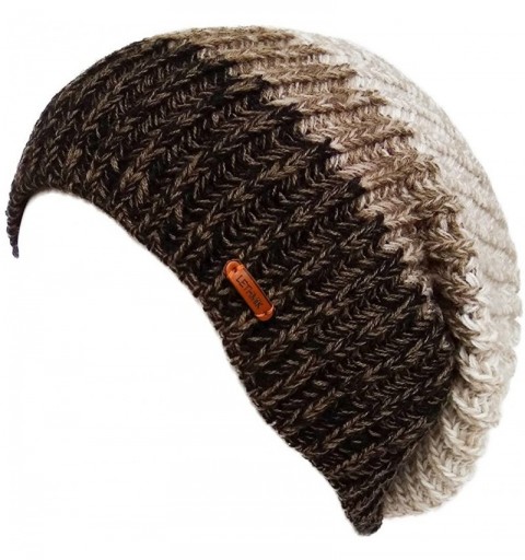 Skullies & Beanies Unique Winter Skull Beanie Mix Knit Slouchy Hat Ski Cap for Men & Women - Beige - CV12N258YZ3 $11.68