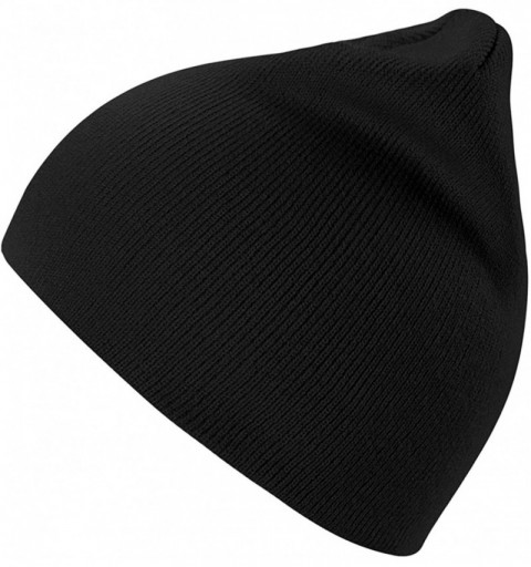 Skullies & Beanies Winter Beanie Hat Warm Knit Hats Acrylic Knit Cuff Beanie Cap for Women & Men - Black-1 - C118KC4I5D7 $8.15