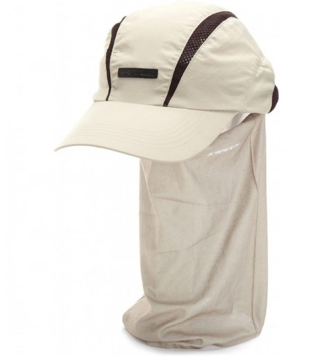 Sun Hats Shanty Quick Shade Hat Cap with Built-In Pull Down Face and Neck Protection - Tan Solid - CN115M3L9N9 $57.87