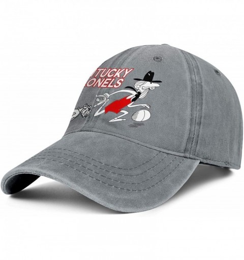 Baseball Caps Defunct - Kentucky Colonels ABA Denim Baseball Hats Unisex Mens Casual Adjustable Mesh Driving Flat Caps - CQ18...