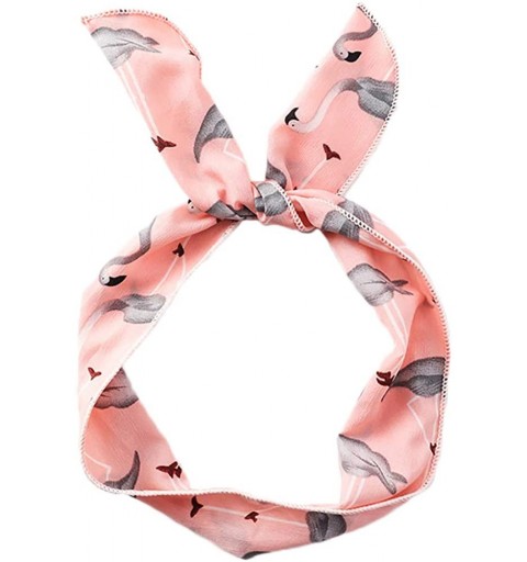 Headbands Adjustable Headbands Headscarf Accessories - Pink - C418HSNQKRA $21.18