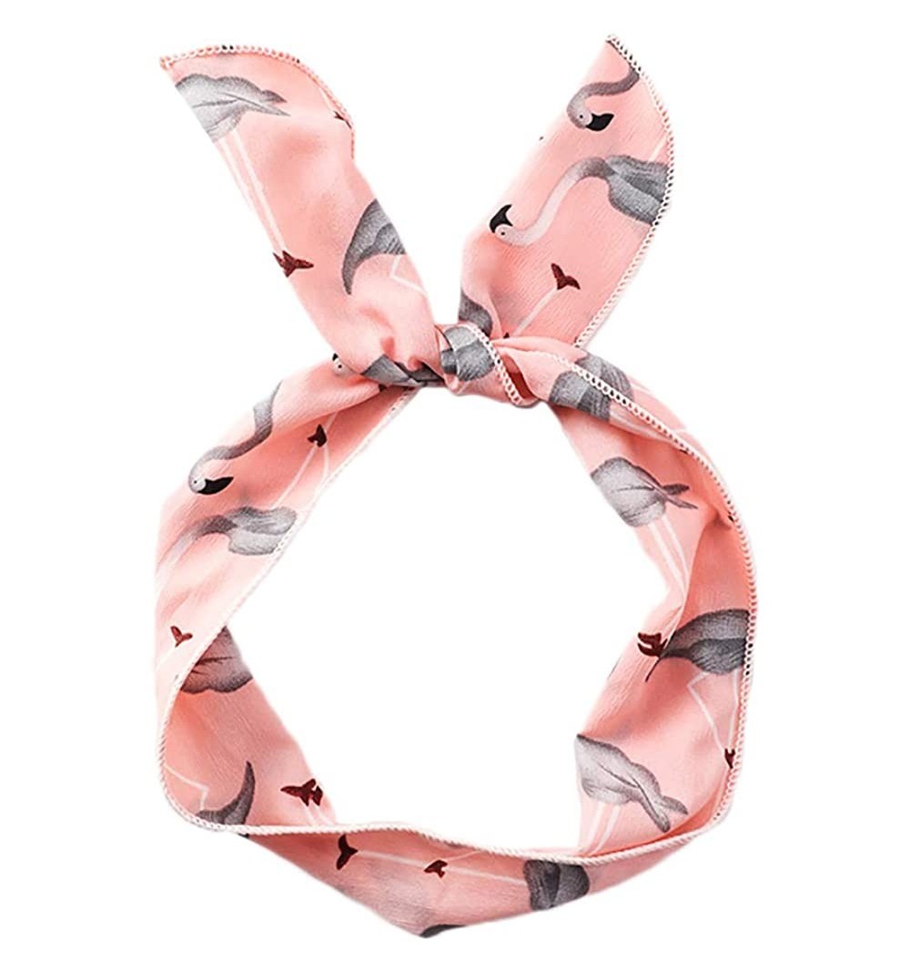 Headbands Adjustable Headbands Headscarf Accessories - Pink - C418HSNQKRA $9.04