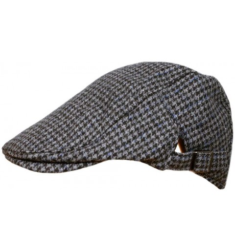 Newsboy Caps Mens Classic English Tweed Flat Cap - Smoke Check-a - C911KGSVAIN $7.40