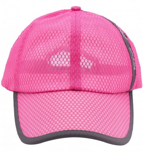 Baseball Caps Unisex Summer Breathable Quick Dry Mesh Baseball Cap Sun Hat - Rose Pink - CE18T34S2Z0 $8.70