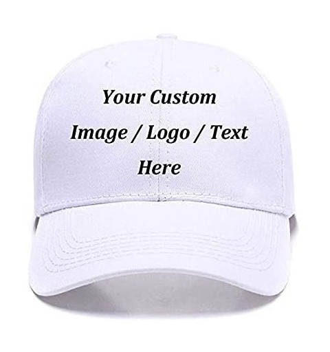 Baseball Caps Men Women Personalized Trucker Hats Customized Adjustable Snapback Baseball Caps Dad Hat - White - CZ18E0INL02 ...