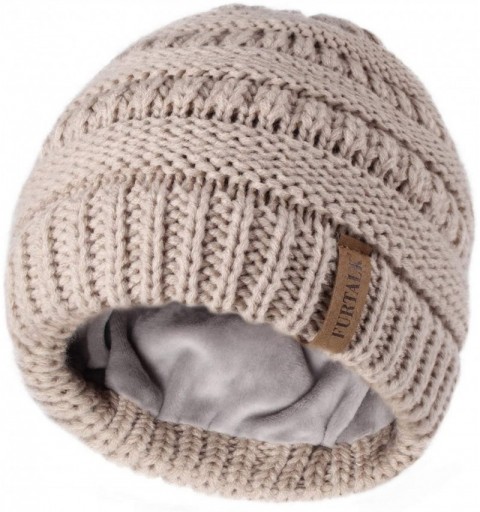 Skullies & Beanies Kids Girls Boys Winter Knit Beanie Hats Bobble Ski Cap Toddler Baby Hats 1-6 Years Old - 08-smoke Gray - C...