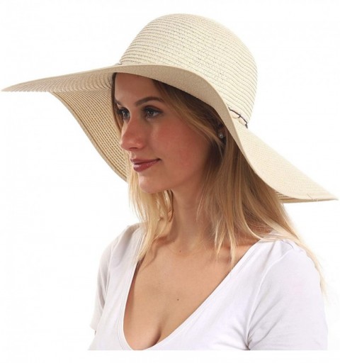 Sun Hats Womens Beach Sun Straw Hat- Floppy Beach hat & Wide Brim Braided Sun Hat - UPF 50+ Maximum Sun Protection - CX194K74...