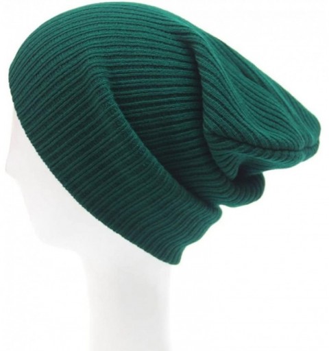 Skullies & Beanies Men's Womens Beanie Knit Ski Cap Hip-Hop Winter Warm Unisex Wool Hat - Green - C91868K7SE7 $5.97