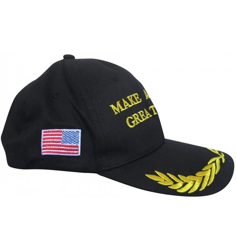 Baseball Caps Donald Trump Cap Make America Great Again USA Baseball Hat - Black Olive Branch - CC18E05GWE0 $9.76