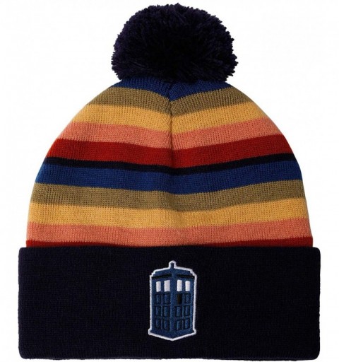 Skullies & Beanies Beanie and Skullcaps Winter Hat Found at Hot Topic. - Doctor Who - Rainbow Stripe Tardis - C718LLQAY7K $27.18