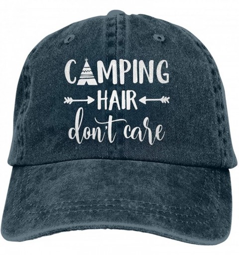 Baseball Caps Unisex Camping Hair Don t Care 1 Vintage Jeans Baseball Cap Classic Cotton Dad Hat Adjustable Plain Cap - C2189...