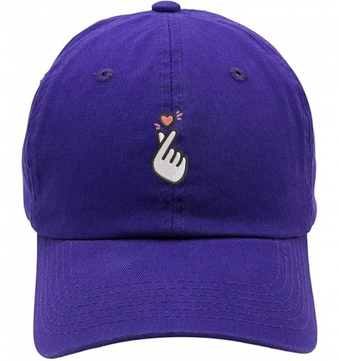 Baseball Caps Kpop Heart Symbol Embroidered Low Profile Soft Crown Unisex Baseball Dad Hat - Vc300_purple - CI18S7UZQAK $16.77