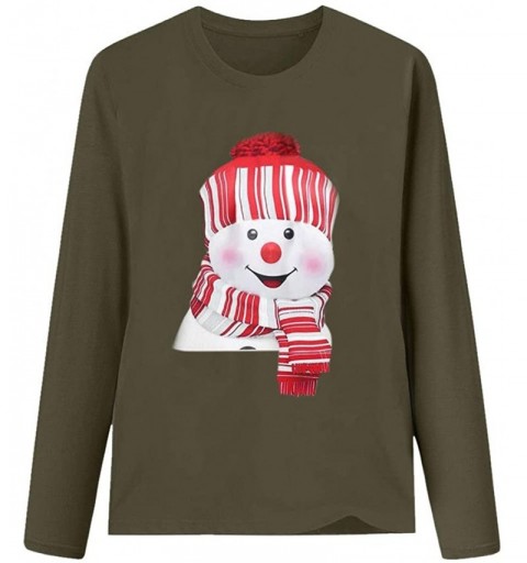 Bomber Hats Womens Christmas Snowman Pullover - M - C618AE70965 $8.56