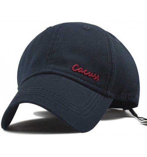 Baseball Caps Men's Cotton Classic Baseball Cap with Adjustable Buckle Closure Dad Hat - Navy/Wine - CW17YCDR65U $11.70