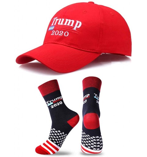 Baseball Caps Make America Great Again Hat with Trump Wristband Donald Trump Hat 2020 USA Cap Keep America Great - Red-c - CE...
