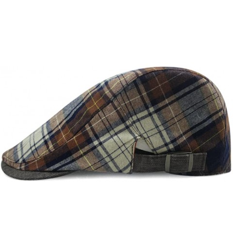 Newsboy Caps Checker Check Plaid Tartan Newsboy Beret Cap Hat FFH032 - Ffh268s06 - CR11YU0D1F9 $20.10