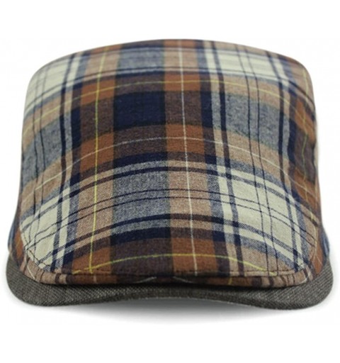 Newsboy Caps Checker Check Plaid Tartan Newsboy Beret Cap Hat FFH032 - Ffh268s06 - CR11YU0D1F9 $20.10