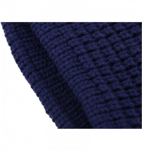 Skullies & Beanies Men's/Women's Slouchy Soft Knit Daily Beanie Solid Color Skull Hat Cap - Navy - CP188YW0RTH $12.15