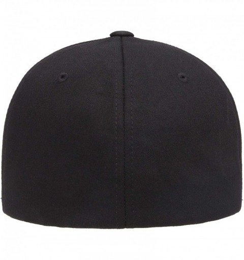 Baseball Caps Cotton Twill Fitted Cap - Black - C119085H5CO $16.82