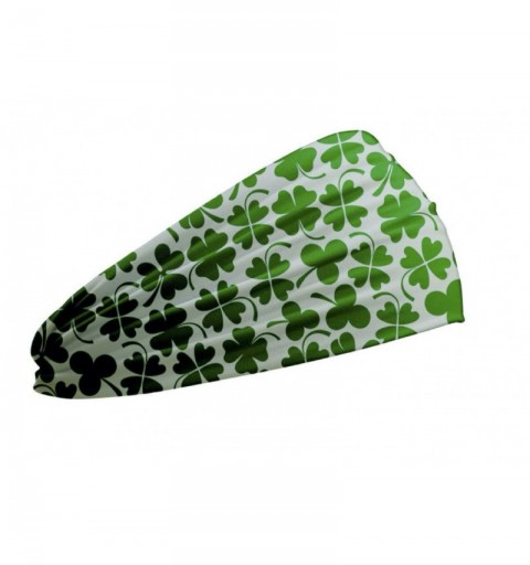 Headbands Ultimate Sports Sweat Wicking Headband (St. Patricks Green Clover) - St. Patricks Green Clover - CM18ZCMNX2E $10.67