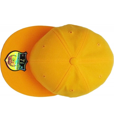 Baseball Caps The Real Original Fitted Flat-Bill Hats True-Fit - 13. Gold - C411JEIBEQZ $9.90