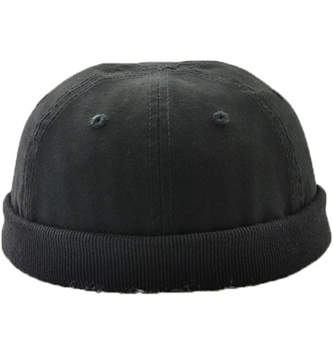 Skullies & Beanies Retro Rolled Cuff Skull Caps Brimless Beanie Hats for Men/Women - B-black - C218285M2OA $16.94