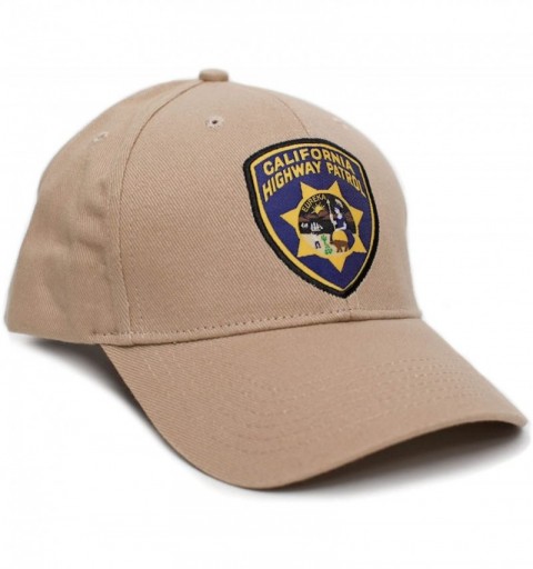 Baseball Caps California Highway Patrol Eureka Badge Applique Hat Cap Adult One-Size Multi - Tan - CW187QUIR0G $15.99