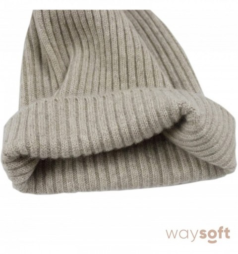 Skullies & Beanies Pure 100% Cashmere Beanie for Men- Warm Soft Mens Cashmere Hat in a Gift Box - Beige - C918938UEY9 $31.01