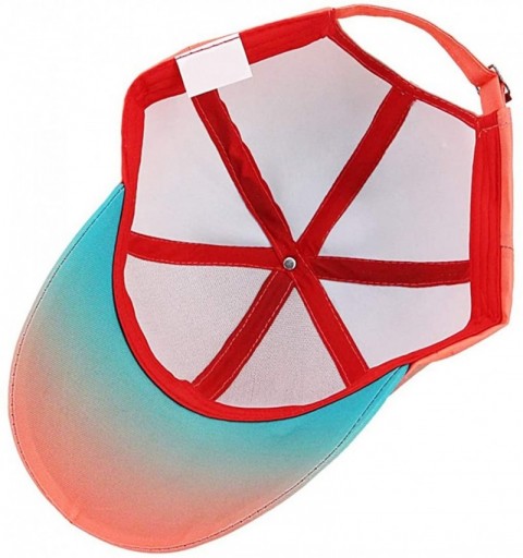 Baseball Caps Multicolored Baseball Cap Adjustable Ponytail Hat Breathable Pnybon Cap for Women and Men - Multicoloured - CS1...