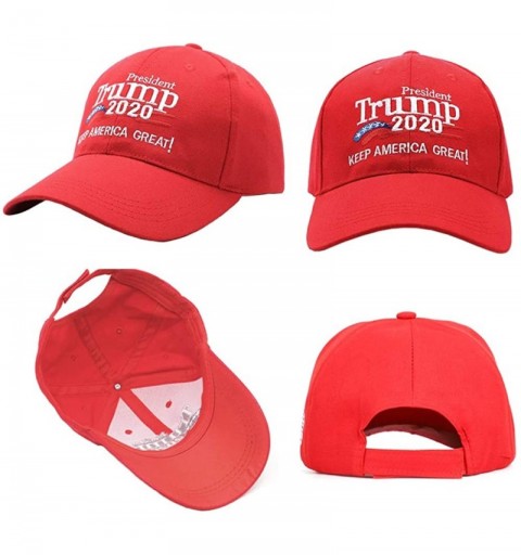 Baseball Caps Donald Trump Hat and Bracelet for America 2020 Election Campaign Embroidery Cap for Men and Women (Red 2020) - ...