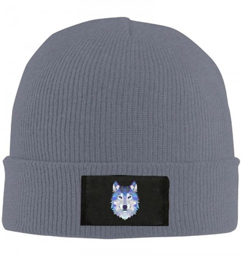 Skullies & Beanies Wolf Animals Winter Warm Knit Hats Skull Caps Stretchy Cuff Beanie Hat Unisex - CH188ZK4WDQ $18.70
