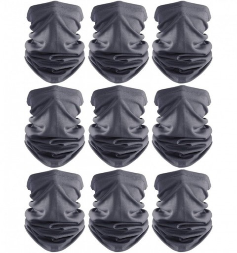 Balaclavas Face Cover Scarf UV Protection Neck Gaiter Scarf Sunscreen Breathable Bandana - Dark Grey - CM199GR3Y0E $15.44