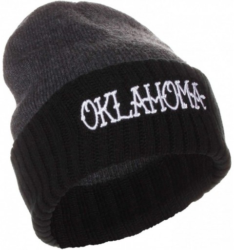 Skullies & Beanies Unisex USA Cities Knit Hat Cap Beanie - Oklahoma - CE12N85KX0S $7.95