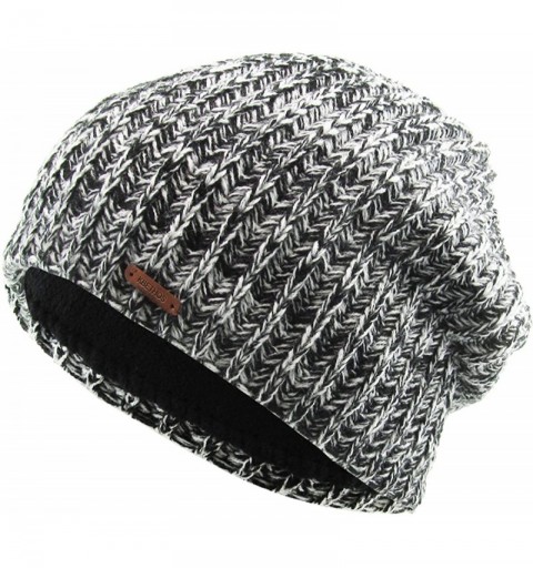 Skullies & Beanies Super Warm Slouchy Fleeced Long Beanie Warm Fur Lined Winter Knit Hat Thick Skull Cap - CT18GL0WIQ5 $8.91