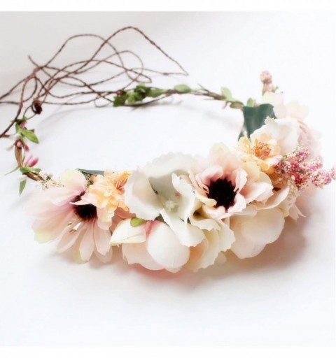 Headbands Handmade Adjustable Flower Wreath Headband Halo Floral Crown Garland Headpiece Wedding Festival Party - CH186493MM2...