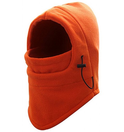 Balaclavas Fashion Unisex Women Men Fleece Scarf Neck Warmer Skiing Cycling Hiking Balaclava Full Face Mask Suit - Orange - C...