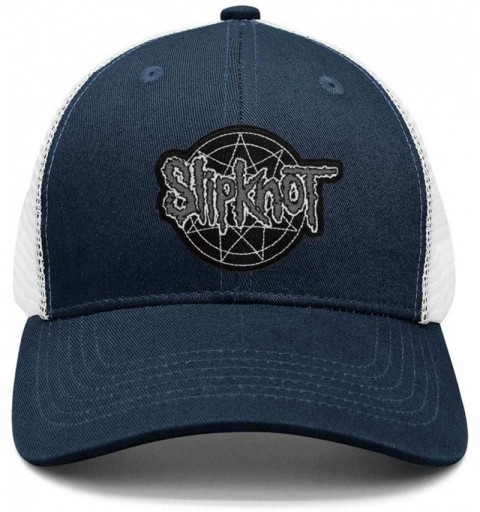 Baseball Caps Unisex Mesh Flat Cap -Logo-Funny- Caps for Mens Womens - Slipknot Logo Funny-2 - CR18K75SWM9 $17.83