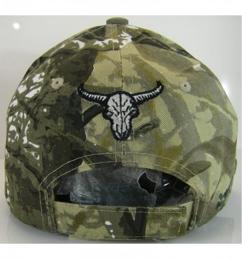 Baseball Caps Texas Skull Guns & Flames Men's Adjustable Baseball Cap - Camouflage - CY180LQ6C9A $9.40