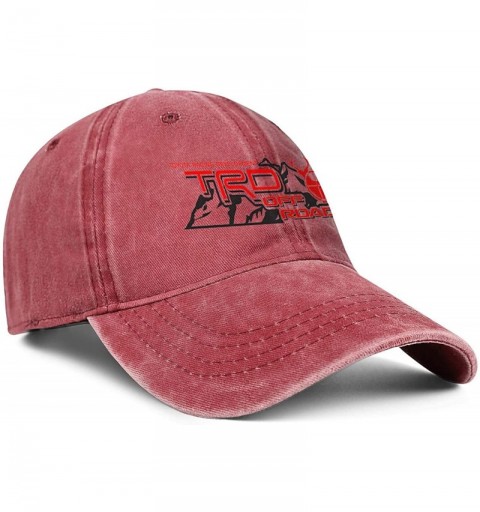 Baseball Caps Off-Road-Mountain-Deer Men Women Funny Denim Hat Adjustable Snapback Baseball Cap - Red-76 - CW18WA8XK25 $14.44