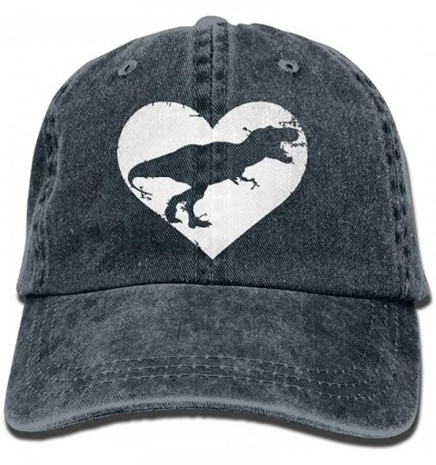 Baseball Caps Denim Baseball Cap Funny Cute T Rex Dinosaur Heart Men Golf Hats Adjustable Baseball Hat - Navy - CI18D2UATQN $...