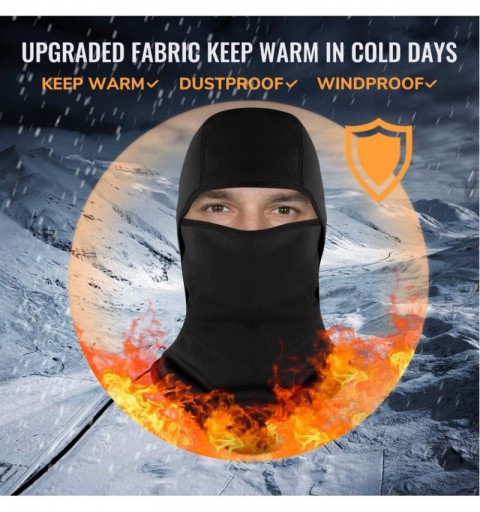 Balaclavas Balaclava Outdoor Sport Hoodie Face Warmer Thermal Windproof Hood - Black - CP18ZSHGD8K $12.37