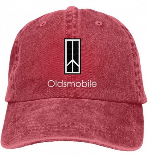 Skullies & Beanies Custom Oldsmobile Automobile Logo 1981 Funny Hat Cap for Mens Black - Red - C618SW2SWDL $14.16