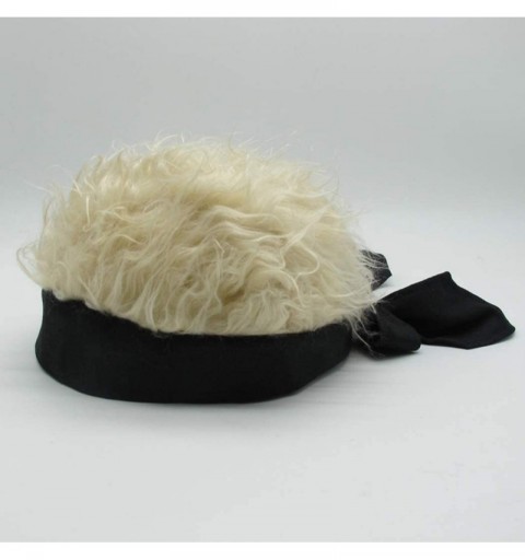 Visors Flair Hair Visor Sun Cap Wig Peaked Novelty Baseball Hat with Spiked Hair - 7.tie Gold - CB18WE99GY3 $11.52