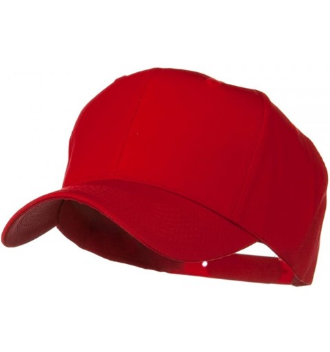 Baseball Caps Solid Cotton Twill Pro Style Cap - Red - CW11918GLSJ $19.01