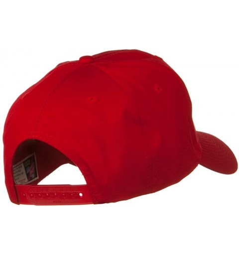 Baseball Caps Solid Cotton Twill Pro Style Cap - Red - CW11918GLSJ $9.99