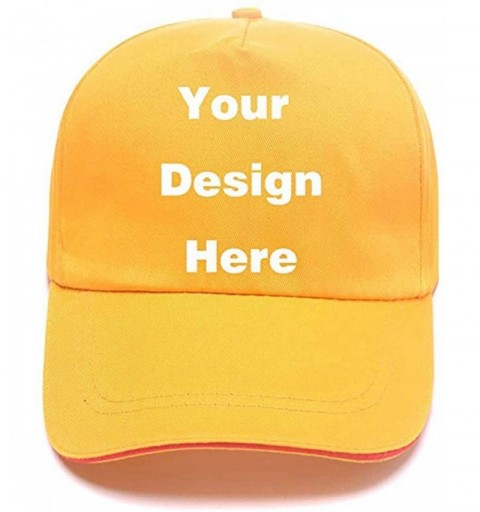 Baseball Caps Custom 100% Cotton Ball Hat Vintage Baseball Cap Classic Unisex Cowboy Hat Adjustable - C-yellow Red - C318UT7Y...