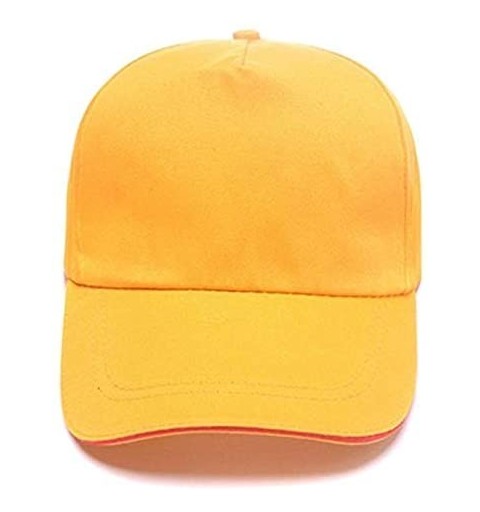 Baseball Caps Custom 100% Cotton Ball Hat Vintage Baseball Cap Classic Unisex Cowboy Hat Adjustable - C-yellow Red - C318UT7Y...